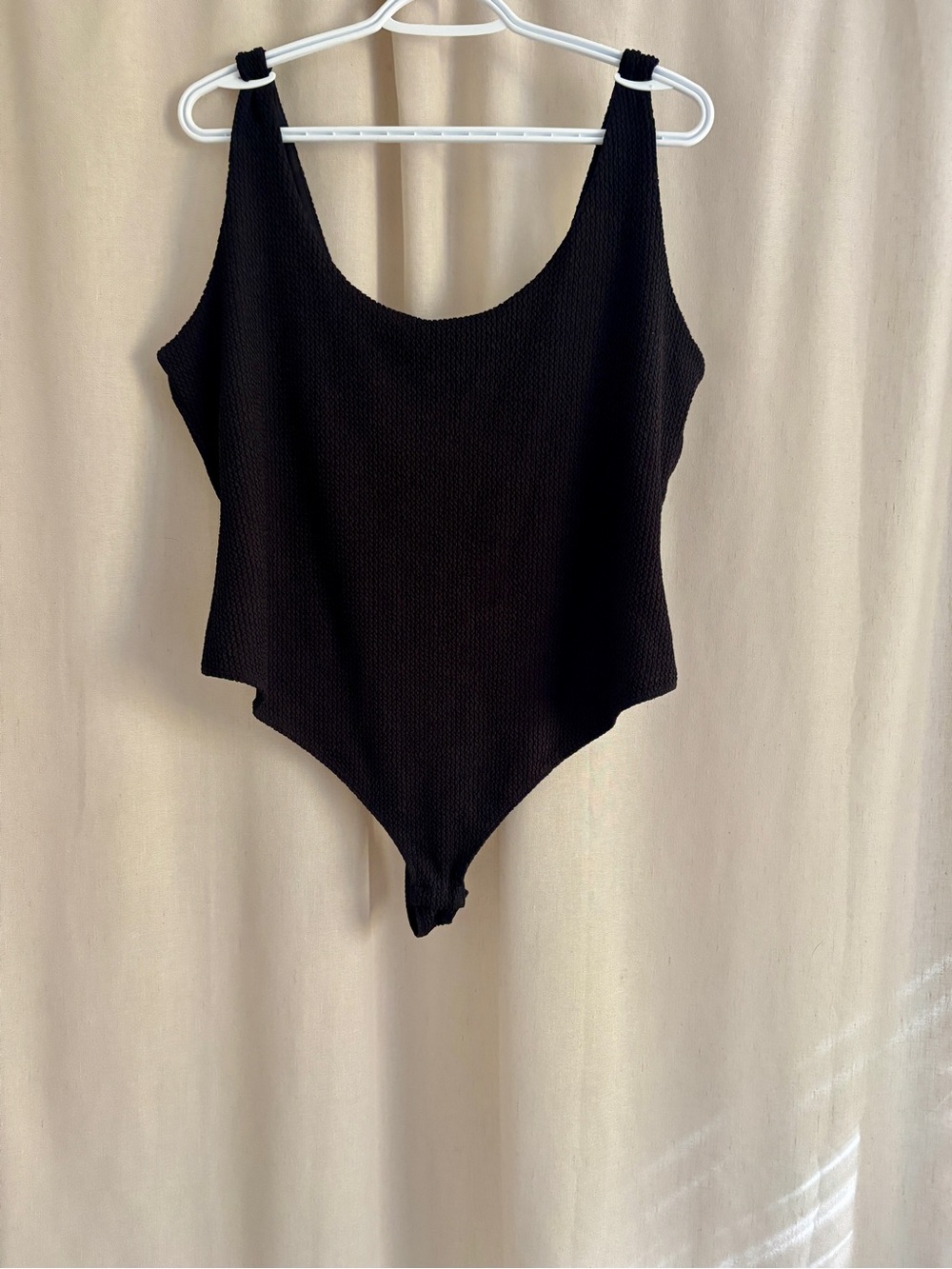 H&M Textured Scoop-Back Bodysuit — Size XXL